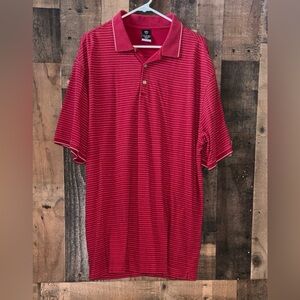 Nike Men's Sz XXL Red Striped Polo Shirt